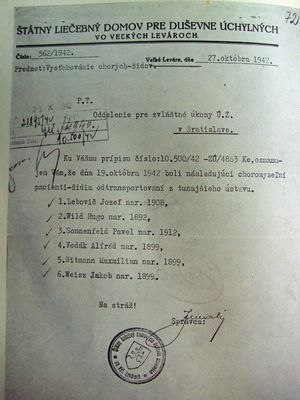 The development of the solution of the Jewish question in Slovakia. Journal of the Jewish Council in Bratislava, Autumn 1942