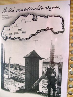 Mapka židovských pracovných táborov a stredísk