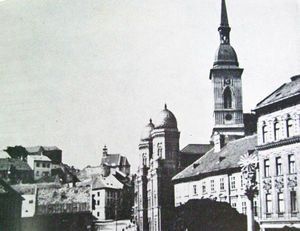 Bratislava with neological synagogue that was demolished in 1969